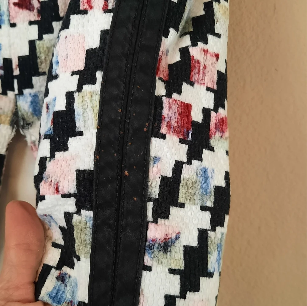 WHBM Houndstooth Floral Pencil Skirt